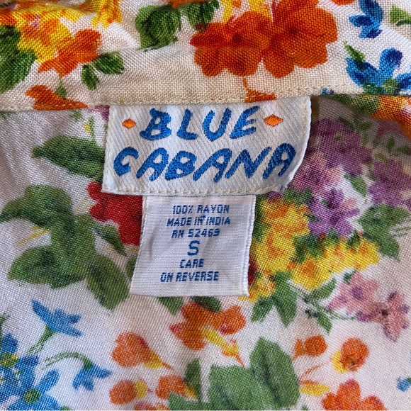 Vintage 80’s Blue Cabana Floral Romper Size Small - Picture 10 of 10